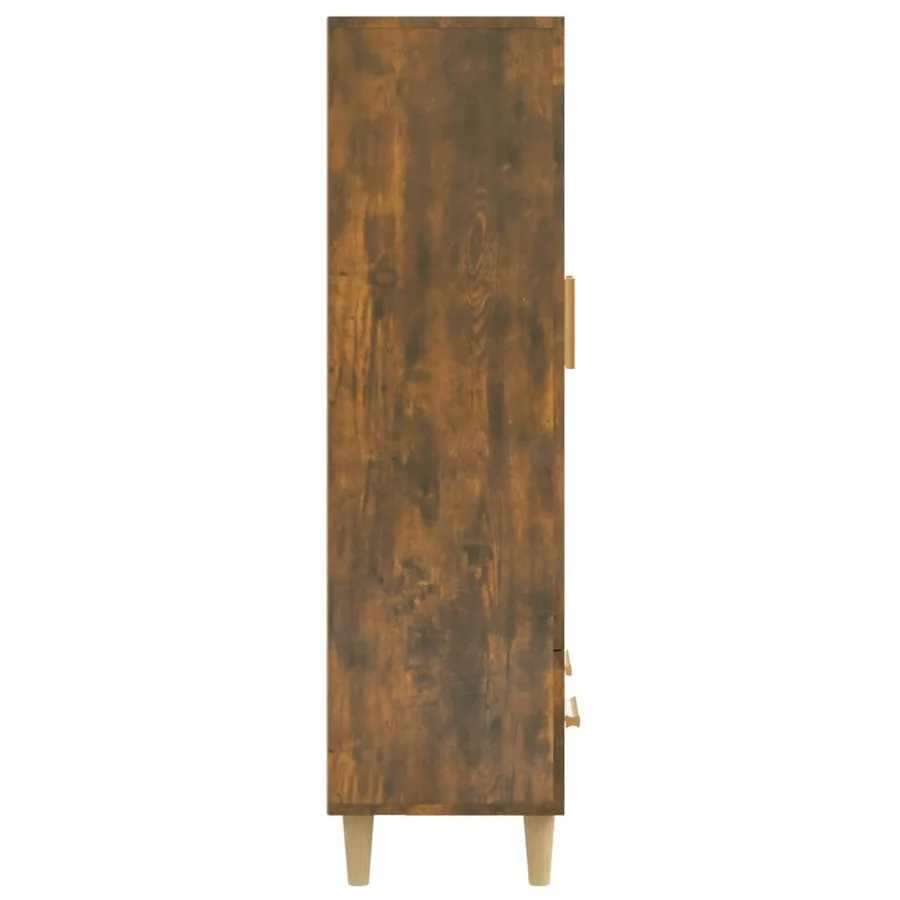 Buffet haut Chêne fumé 70x31x115 cm Bois d'ingénierie - 7