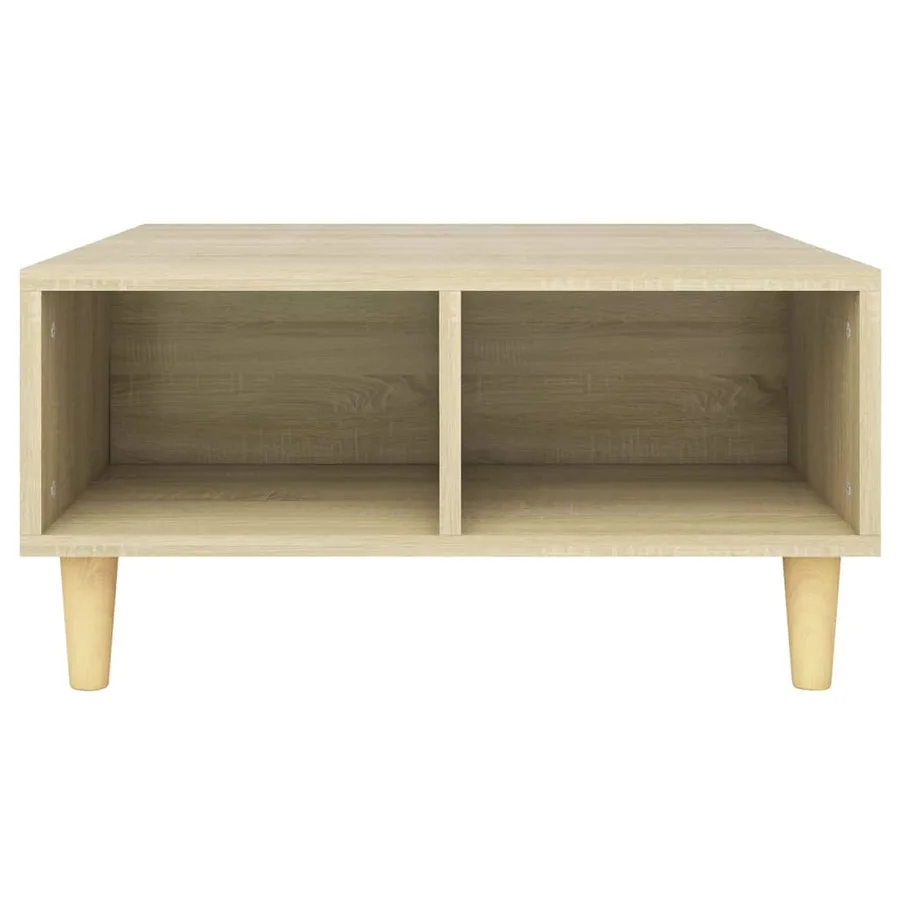 Table basse chêne sonoma 60x60x30 cm bois d'ingénierie - 4