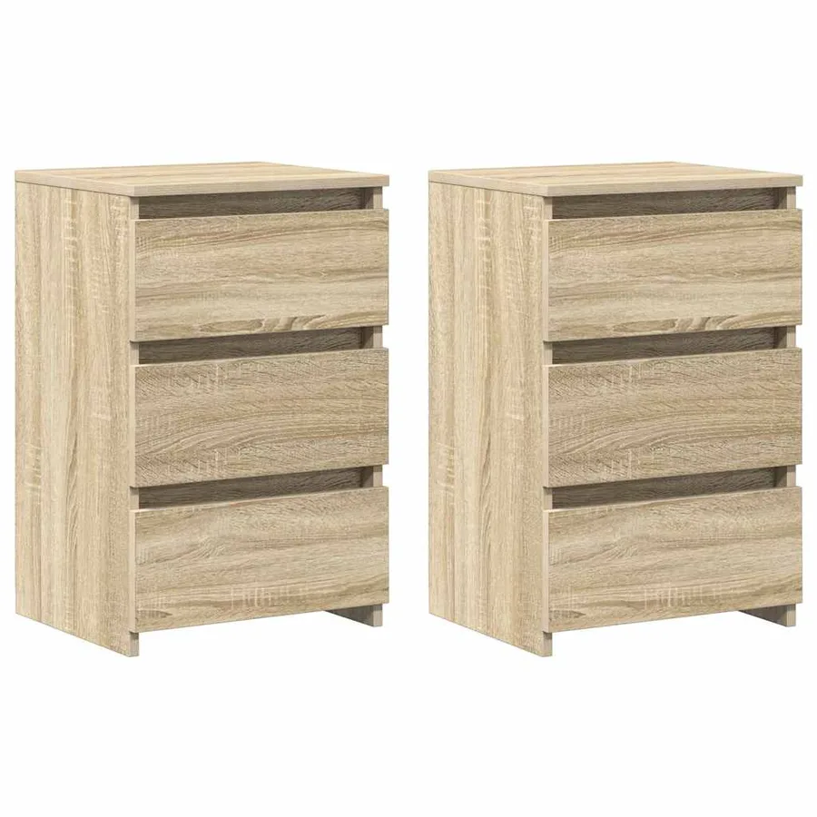 Tables de chevet 2pcs chêne sonoma 40x35x62,5cm bois ingénierie - 2