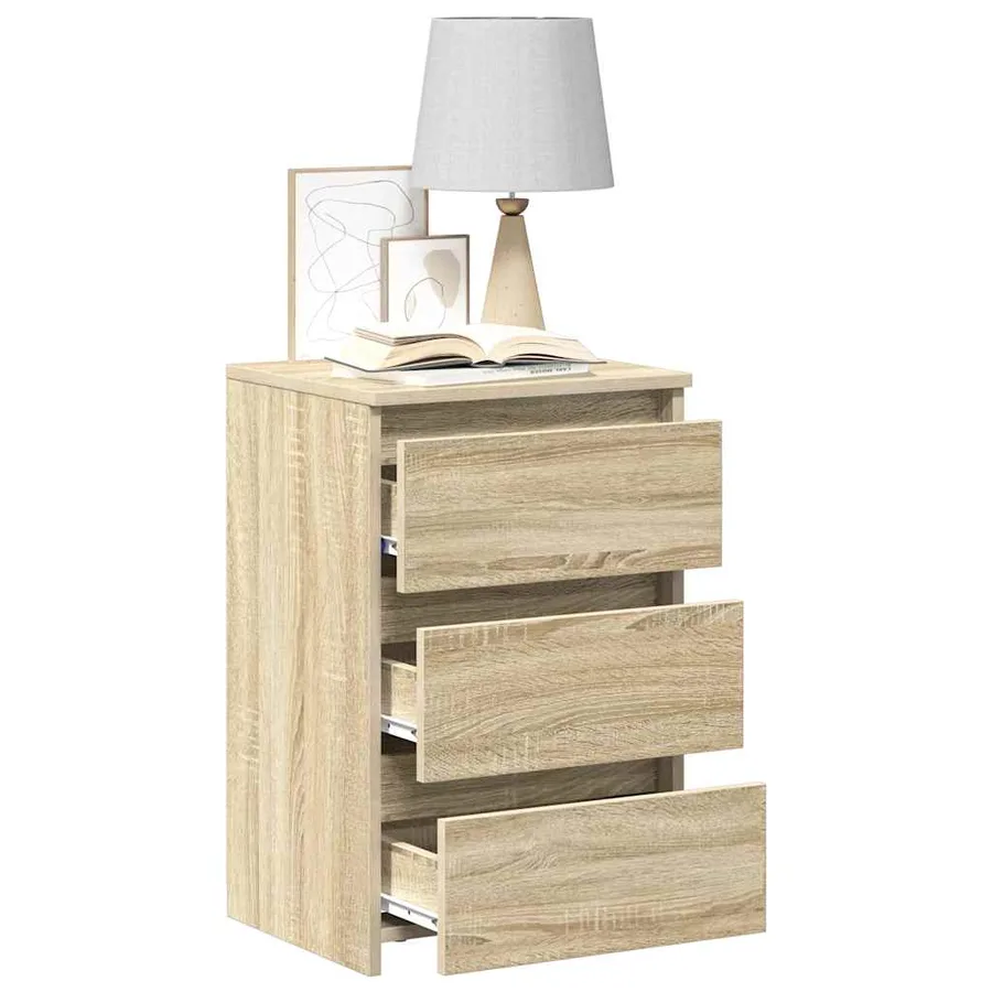 Tables de chevet 2pcs chêne sonoma 40x35x62,5cm bois ingénierie - 7