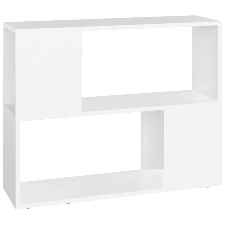 Meuble TV Blanc 80x24x63 cm Bois d'ingénierie - 2