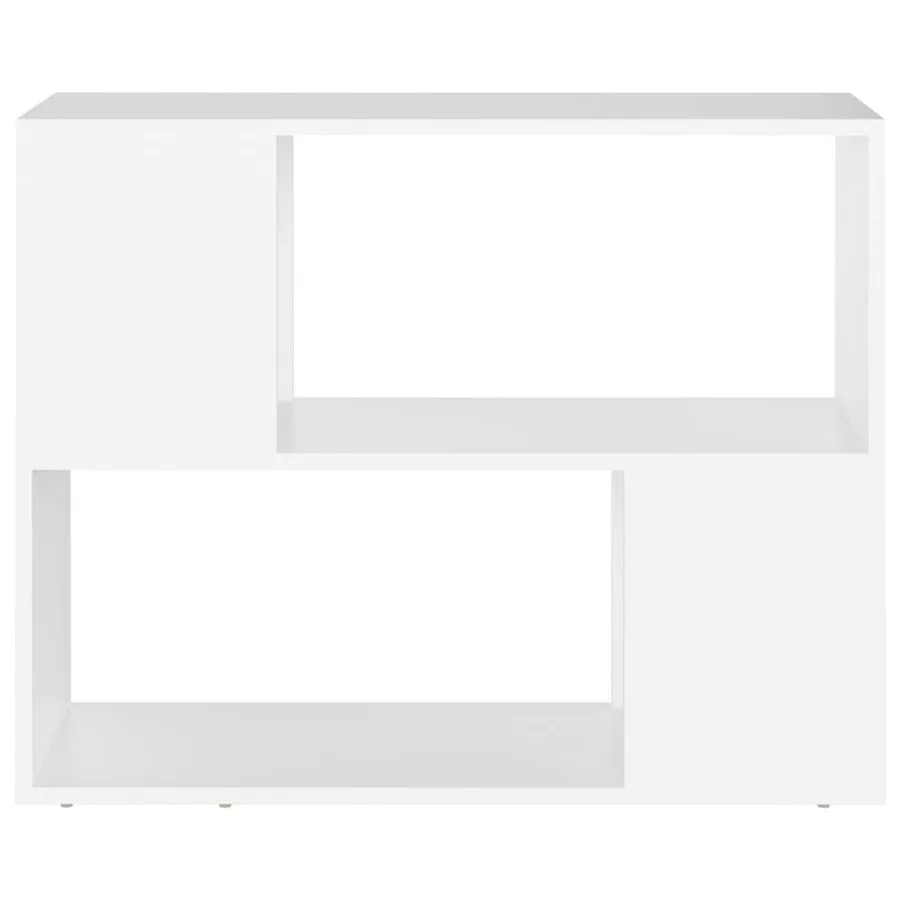 Meuble TV Blanc 80x24x63 cm Bois d'ingénierie - 5
