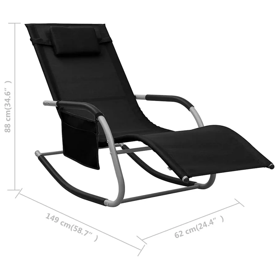 Chaise longue textilène crème et gris - 28