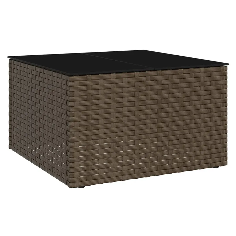 Salon de jardin 2 pcs avec coussins Marron Résine tressée - 8