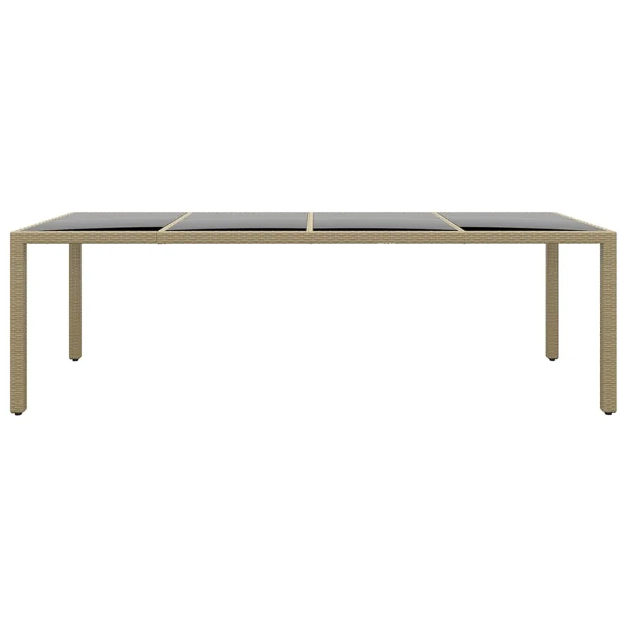 Ensemble à manger de jardin 11pcs Résine tressée Beige - 7
