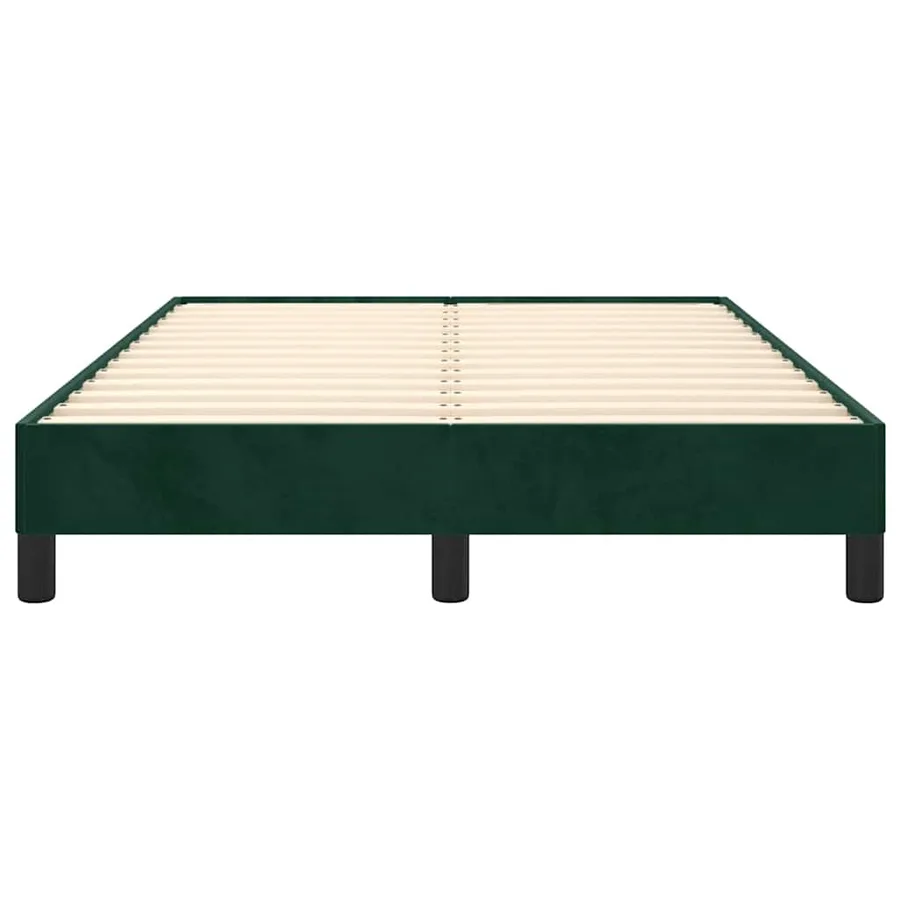 Cadre de lit sans matelas vert foncé 120x200 cm velours - 5