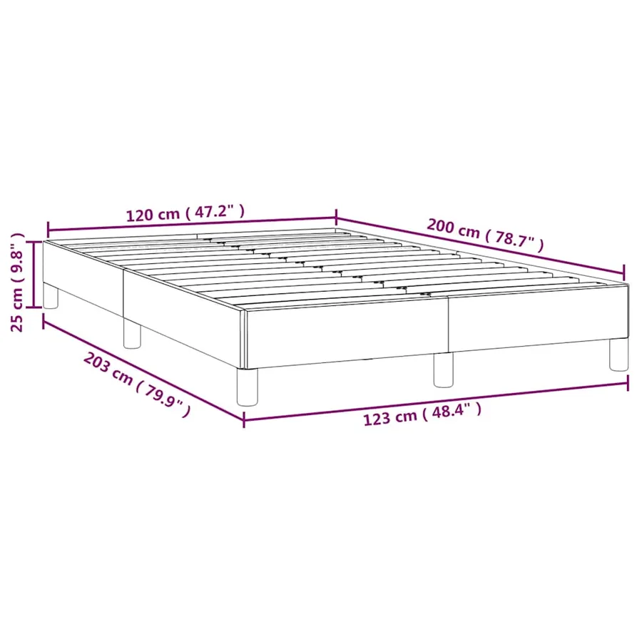 Cadre de lit sans matelas vert foncé 120x200 cm velours - 9