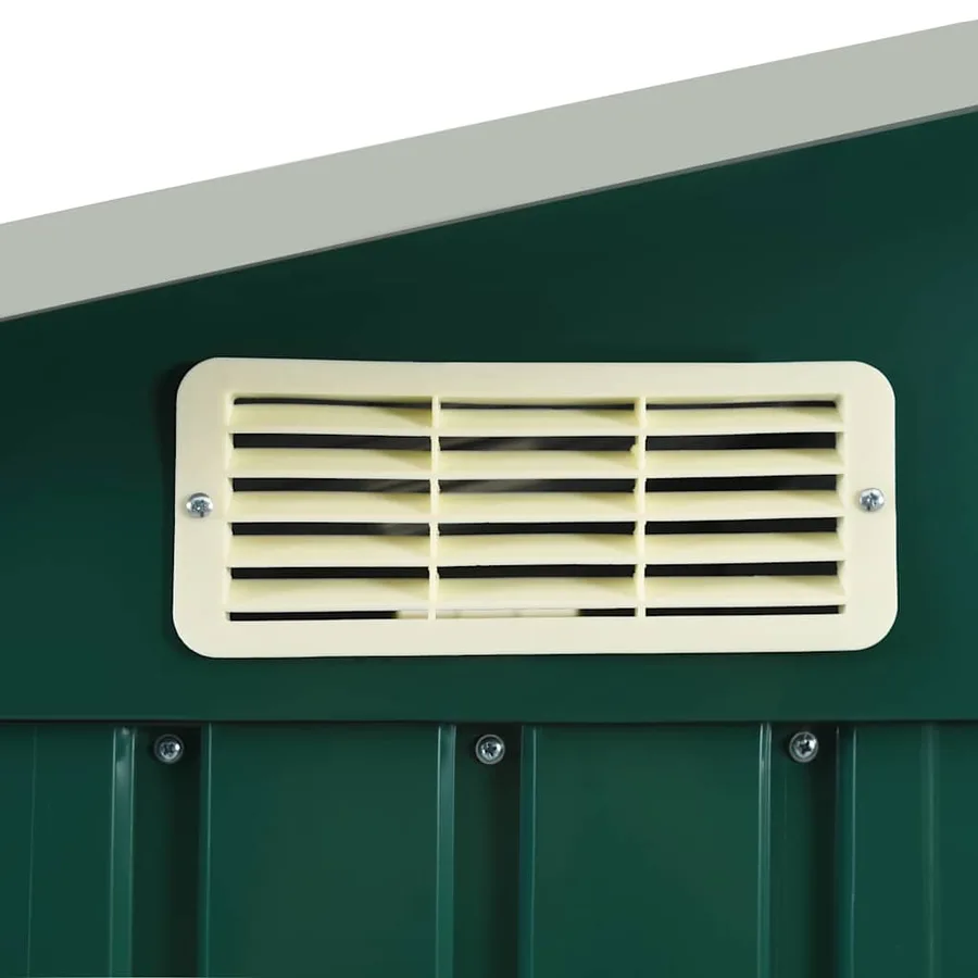 Abri de jardin avec étagère Vert 205x130x183 cm Fer - 8