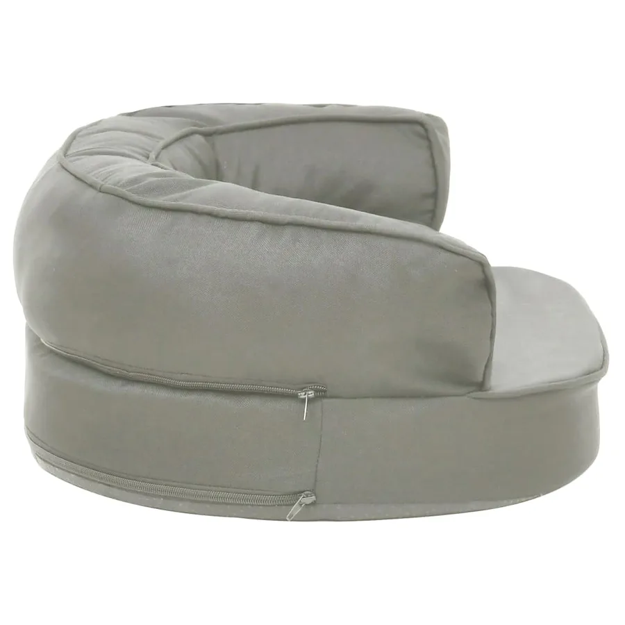 Matelas de lit ergonomique de chien 60x42 cm Aspect de lin Gris - 4