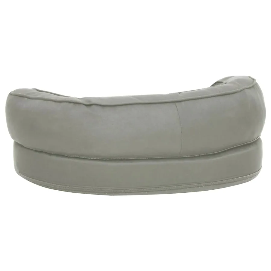 Matelas de lit ergonomique de chien 60x42 cm Aspect de lin Gris - 5
