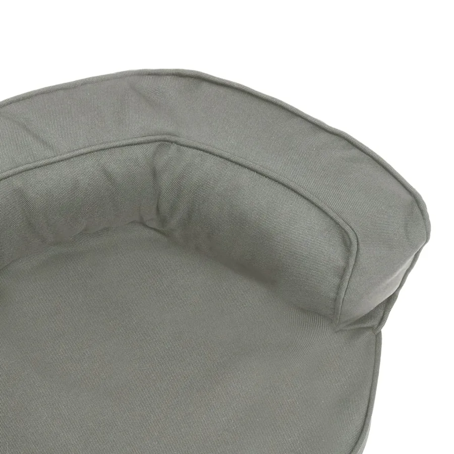 Matelas de lit ergonomique de chien 60x42 cm Aspect de lin Gris - 6
