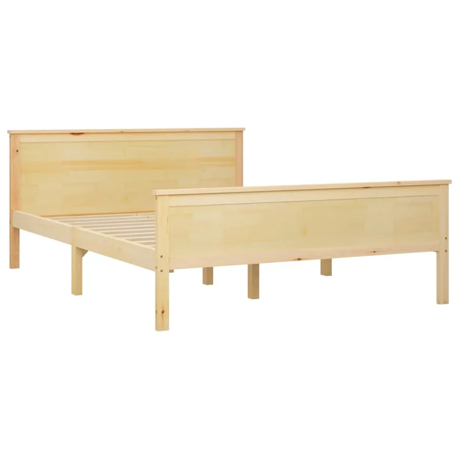 Cadre de lit sans matelas bois de pin massif 120x200 cm - 3