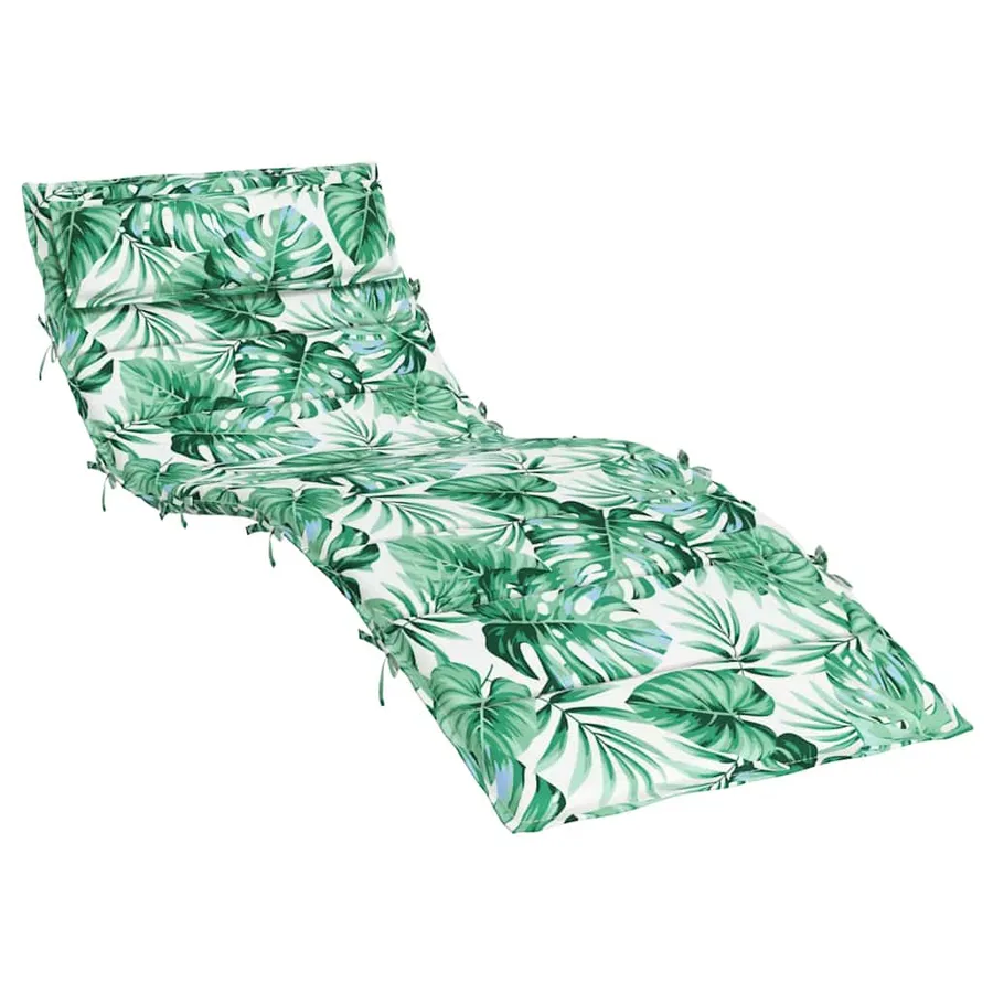 Coussin de chaise longue motif de feuilles 180x60x4 cm - 2
