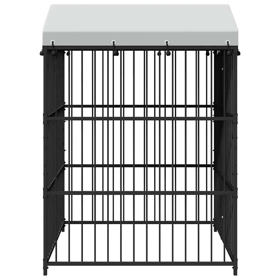 Chenil d'extérieur avec toit pour chiens 150x150x210 cm - 5