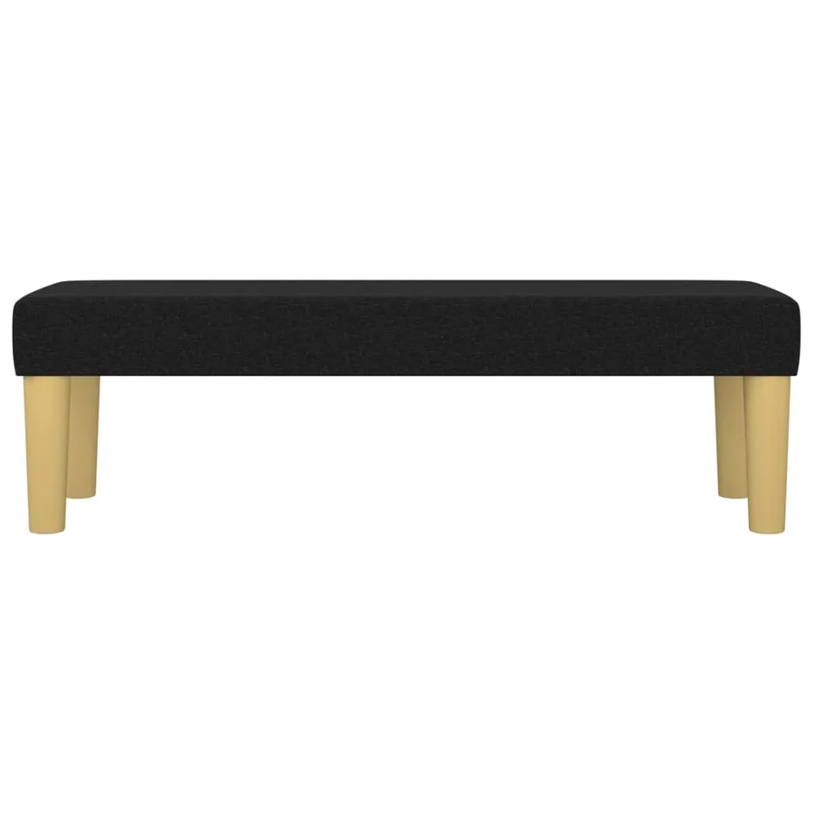 Banc Noir 100x30x30 cm Tissu - 3