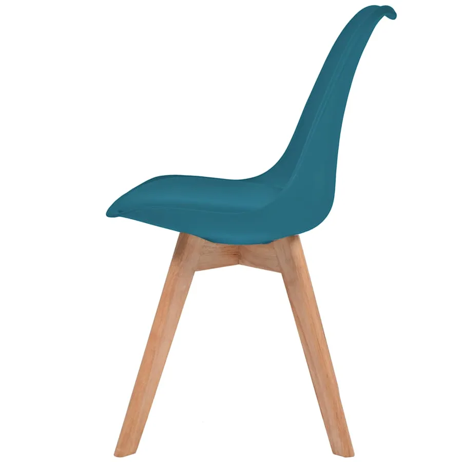 Chaises à manger lot de 4 Turquoise Plastique - 4
