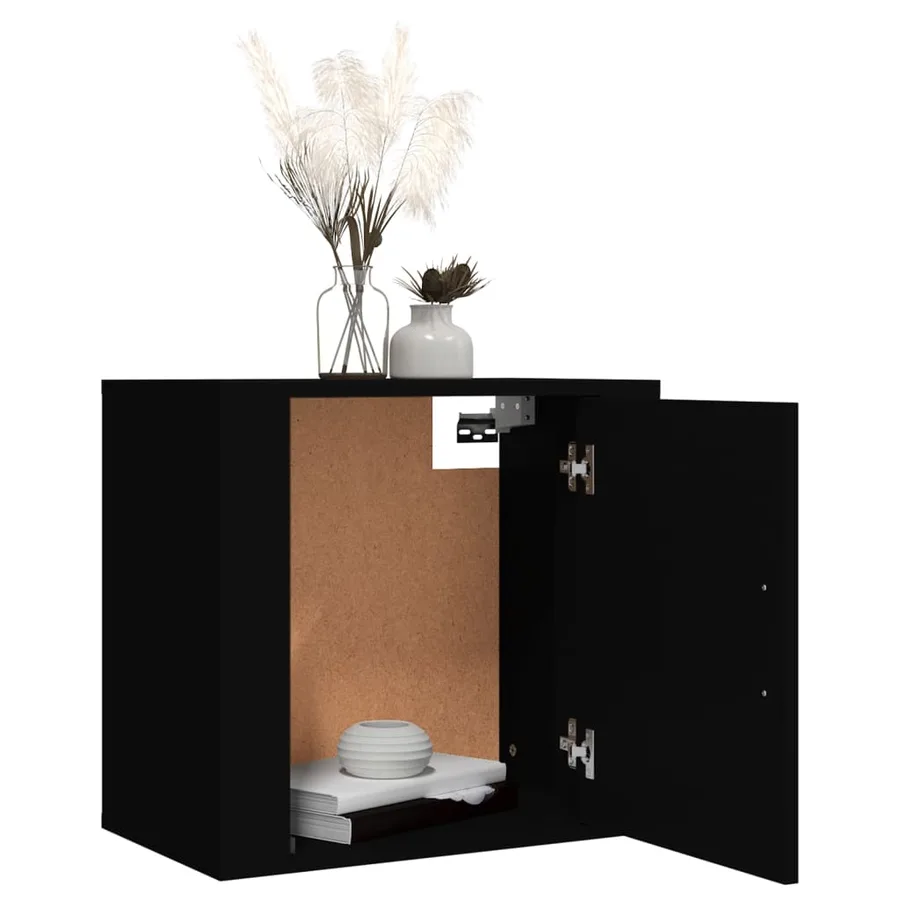 Tables de chevet murales 2 pcs Noir 50x30x47 cm - 4