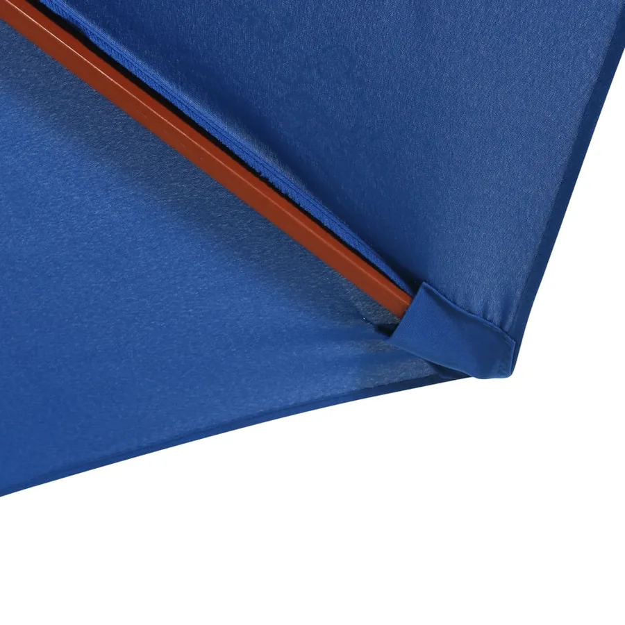Parasol avec mât en bois 300x258 cm Bleu - 3