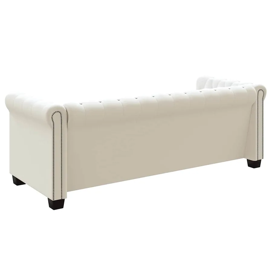 Canapé Chesterfield à 2 places et à 3 places blanc - 9