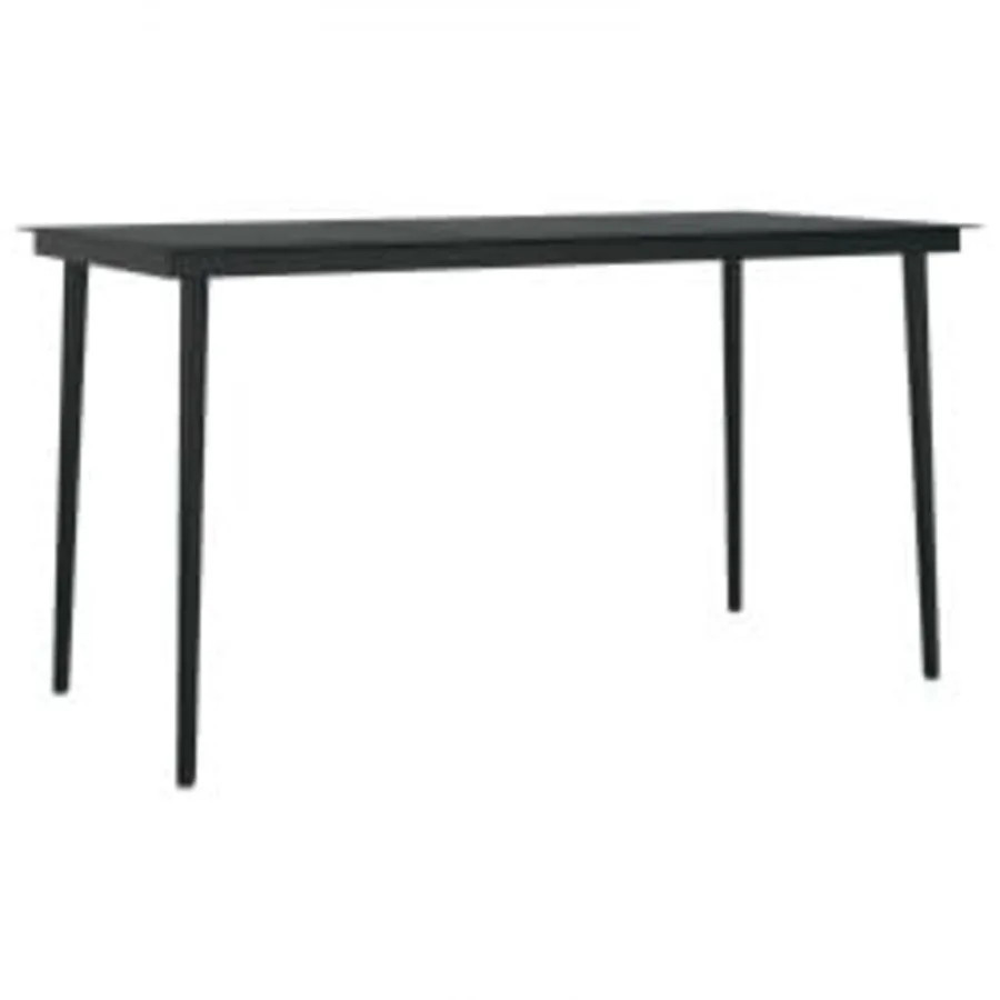 Ensemble à manger de jardin et coussins 5pcs Gris/noir - 5