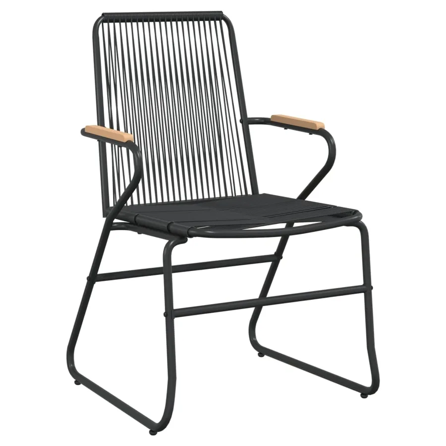 Ensemble à manger de jardin 7 pcs Noir Rotin PVC - 5