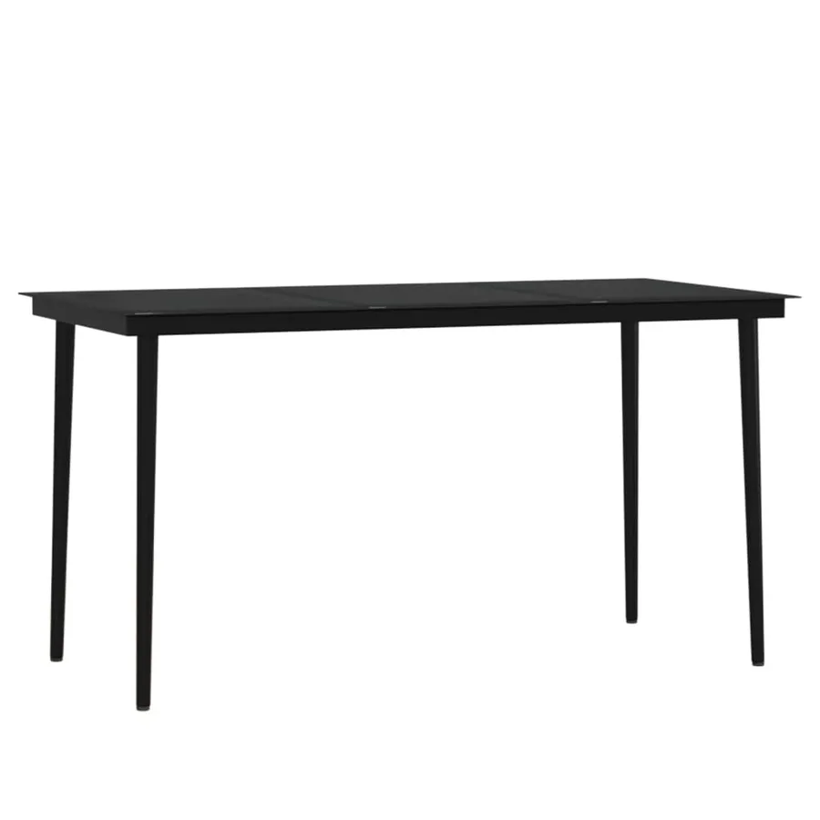 Ensemble à manger de jardin avec coussins 7 pcs Noir - 5