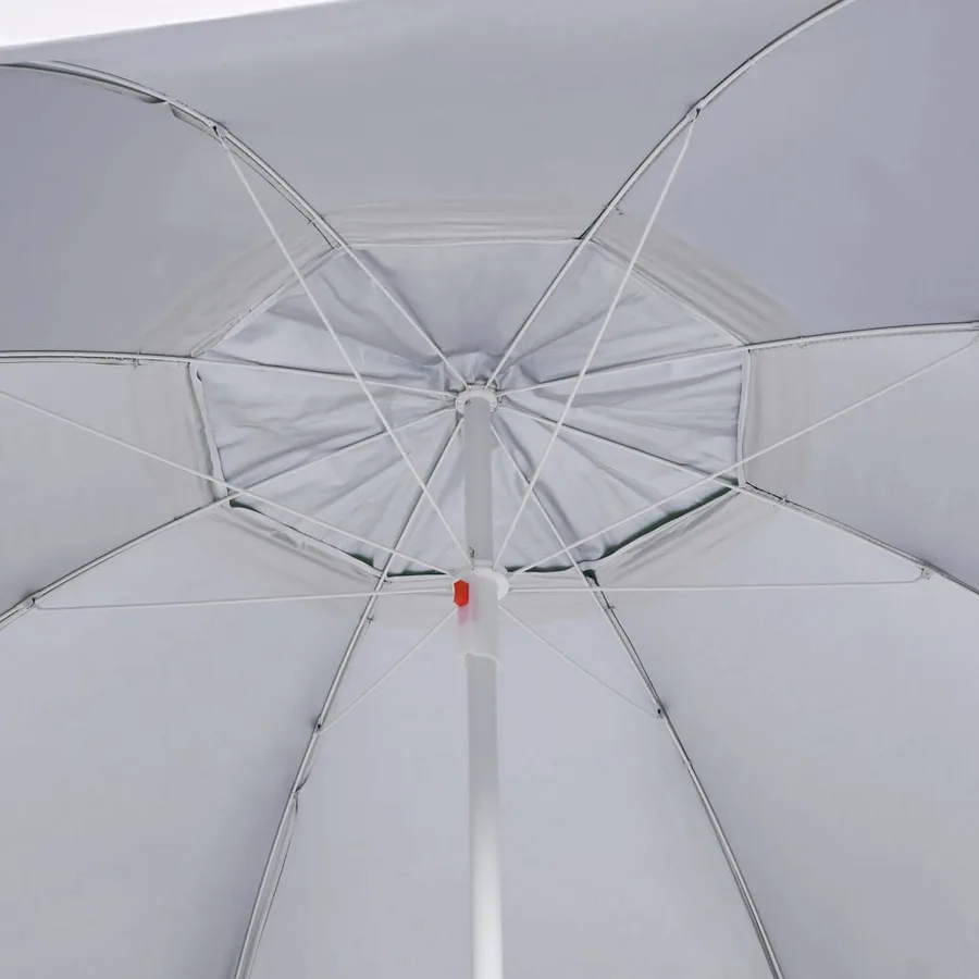 Parasol de plage avec parois latérales vert 215 cm - 6