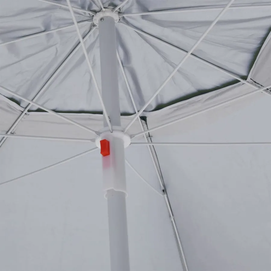 Parasol de plage avec parois latérales vert 215 cm - 7