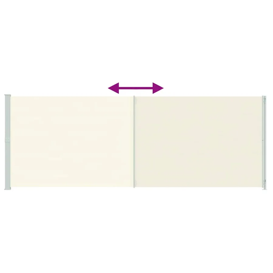 Auvent latéral rétractable de patio 220x600 cm Crème - 7