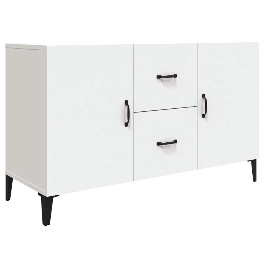 Buffet blanc 100x36x60 cm bois d'ingénierie - 2