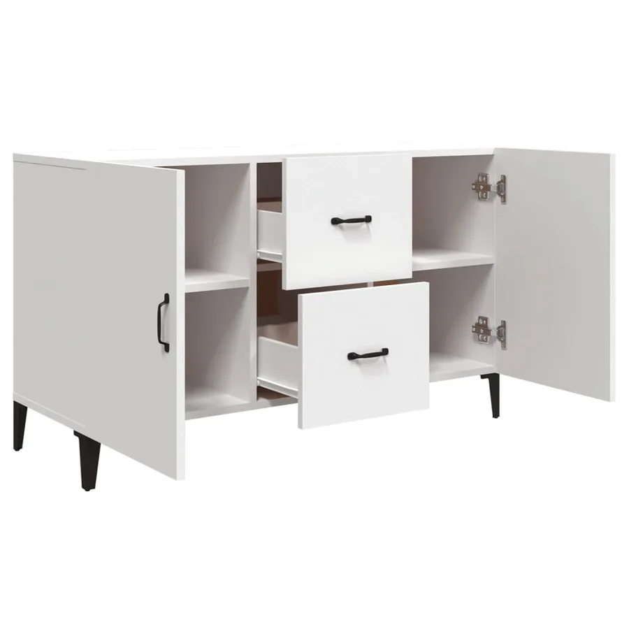 Buffet blanc 100x36x60 cm bois d'ingénierie - 7