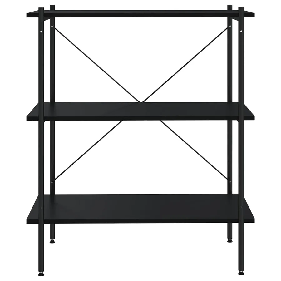 Étagère à 3 niveaux Noir 80x40x92 cm - 3