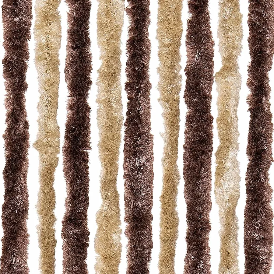 Moustiquaire Beige et marron clair 56 x 185 cm Chenille - 6
