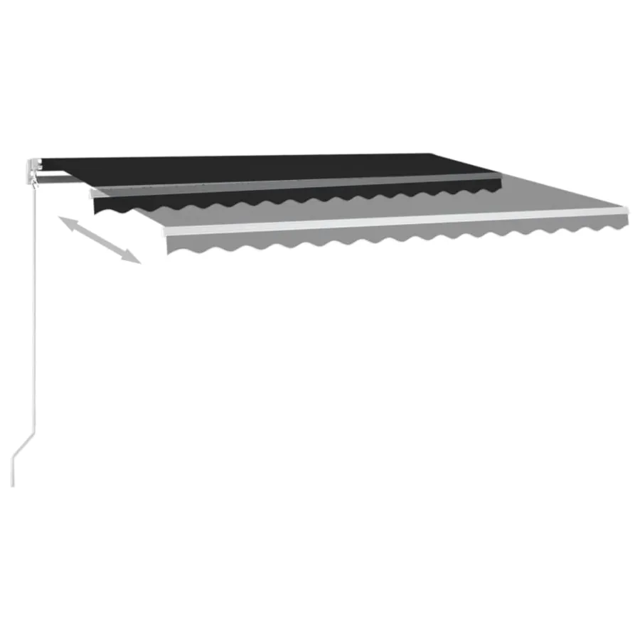 Auvent manuel rétractable 450x350 cm Anthracite - 6