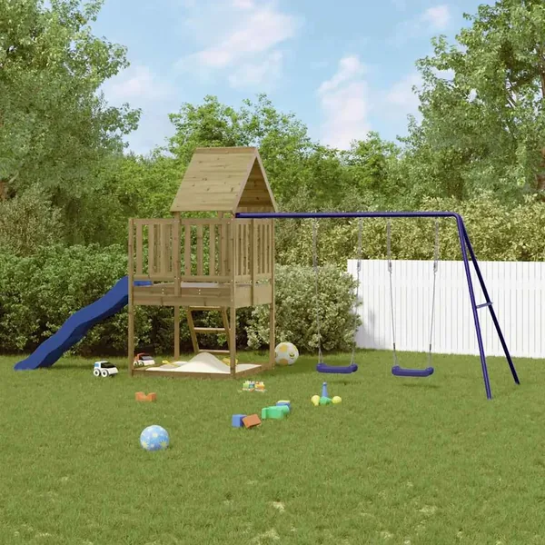 Aire de jeux d'extérieur bois de pin imprégné