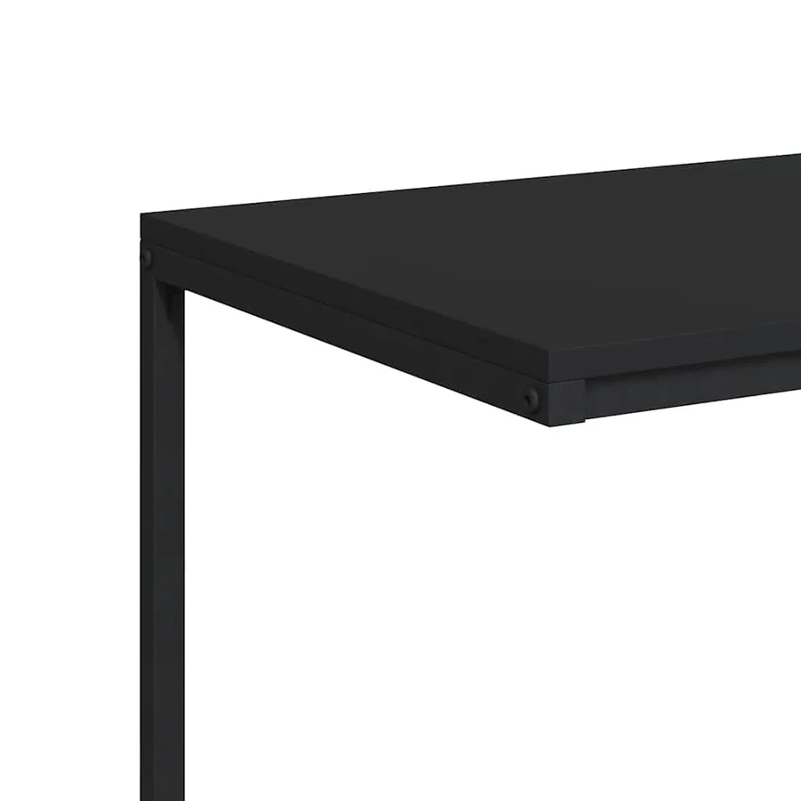 Table d'appoint Noir 55x35x66 cm Bois d'ingénierie - 7