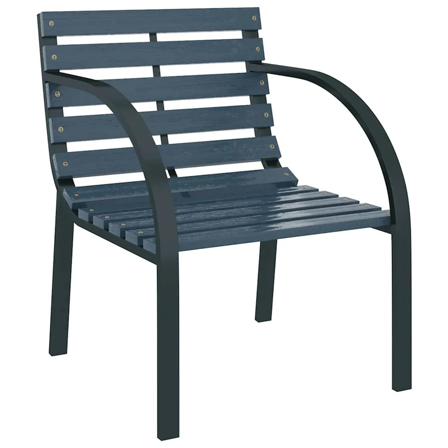 Chaises de jardin lot de 2 Gris Bois - 3