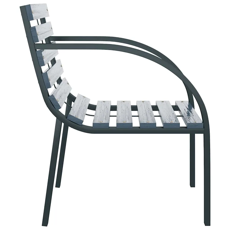 Chaises de jardin lot de 2 Gris Bois - 5
