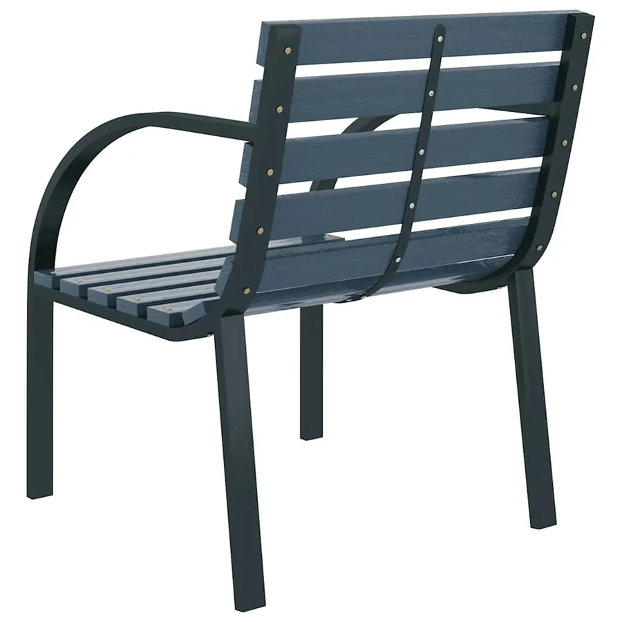 Chaises de jardin lot de 2 Gris Bois - 6