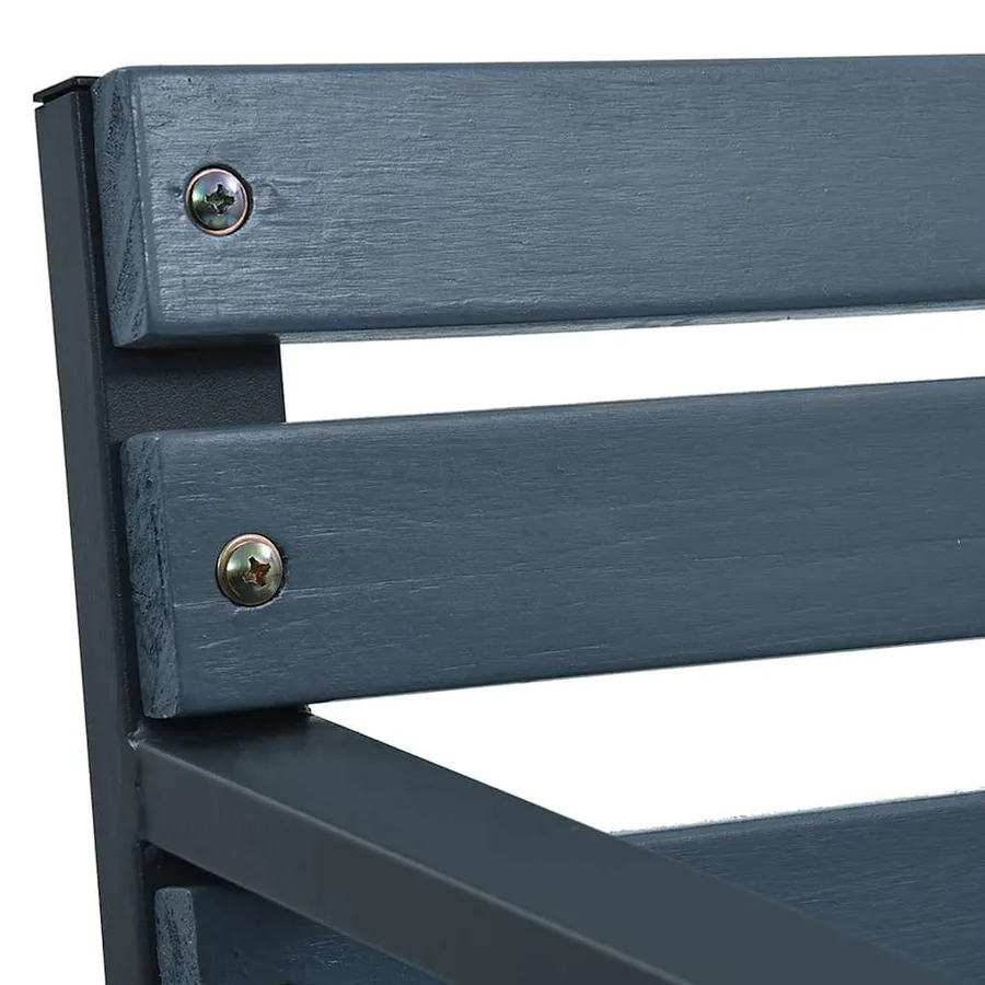Chaises de jardin lot de 2 Gris Bois - 7