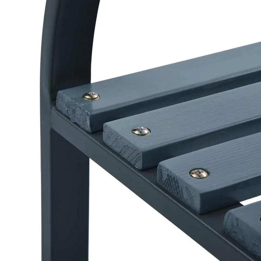 Chaises de jardin lot de 2 Gris Bois - 8