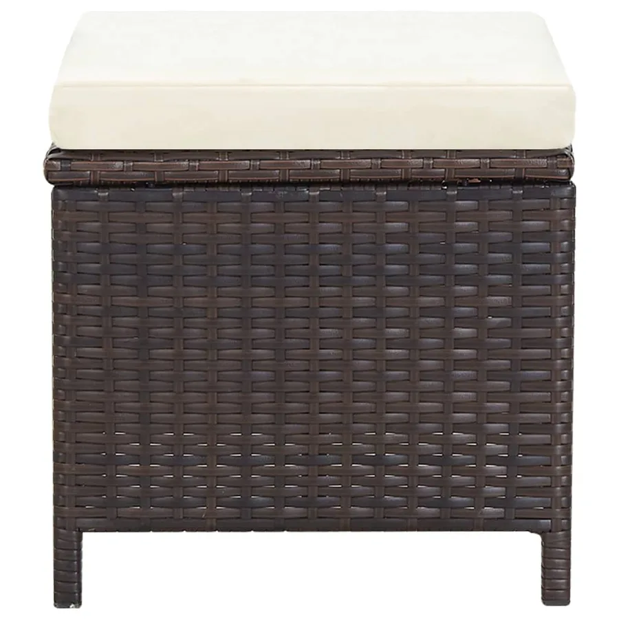 Ensemble à manger d'extérieur avec coussins 9pcs Résine tressée - 15