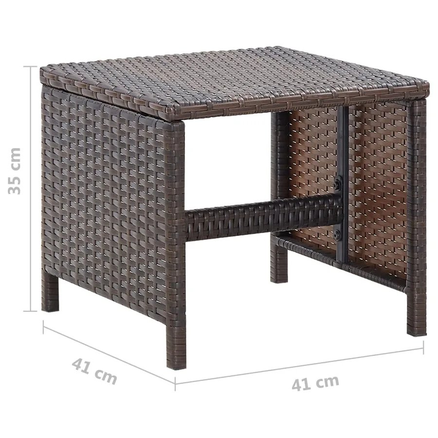 Ensemble à manger d'extérieur avec coussins 9pcs Résine tressée - 19