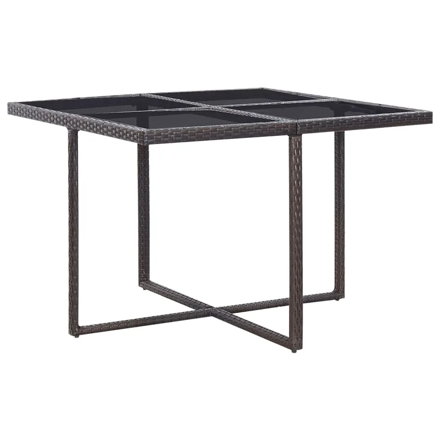 Ensemble à manger d'extérieur avec coussins 9pcs Résine tressée - 5