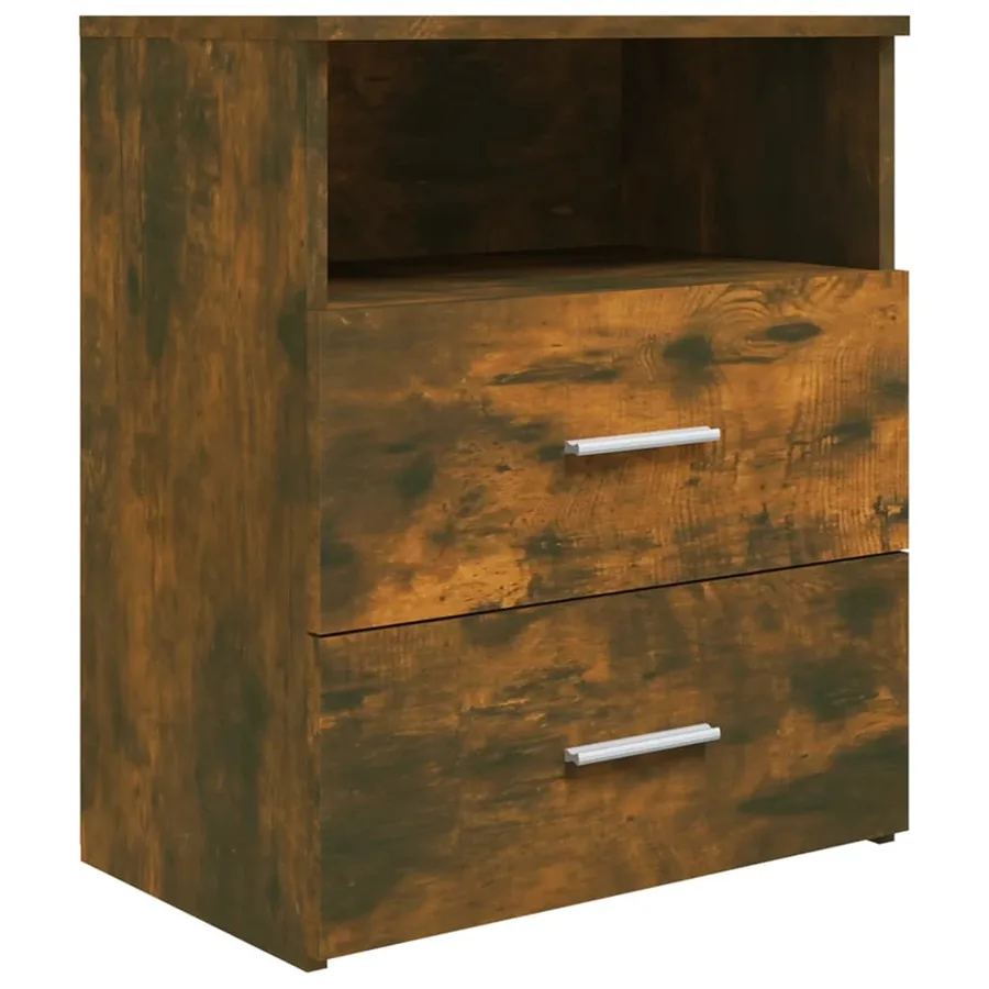 Table de chevet Chêne fumé 50x32x60 cm - 2