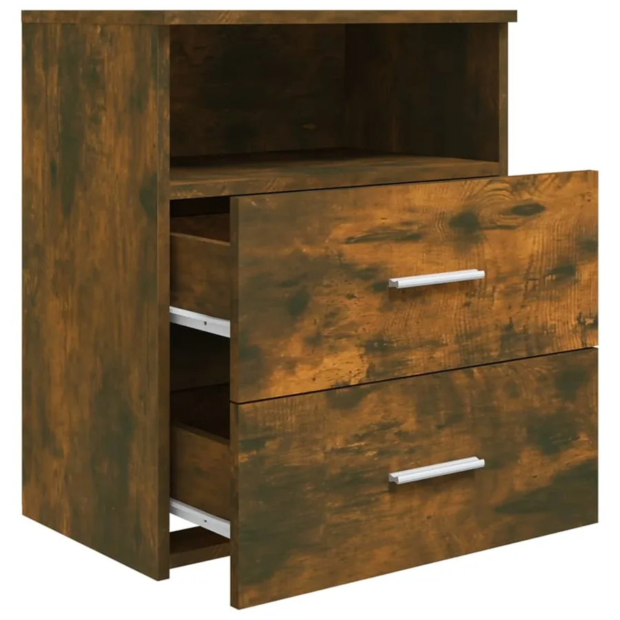 Table de chevet Chêne fumé 50x32x60 cm - 5