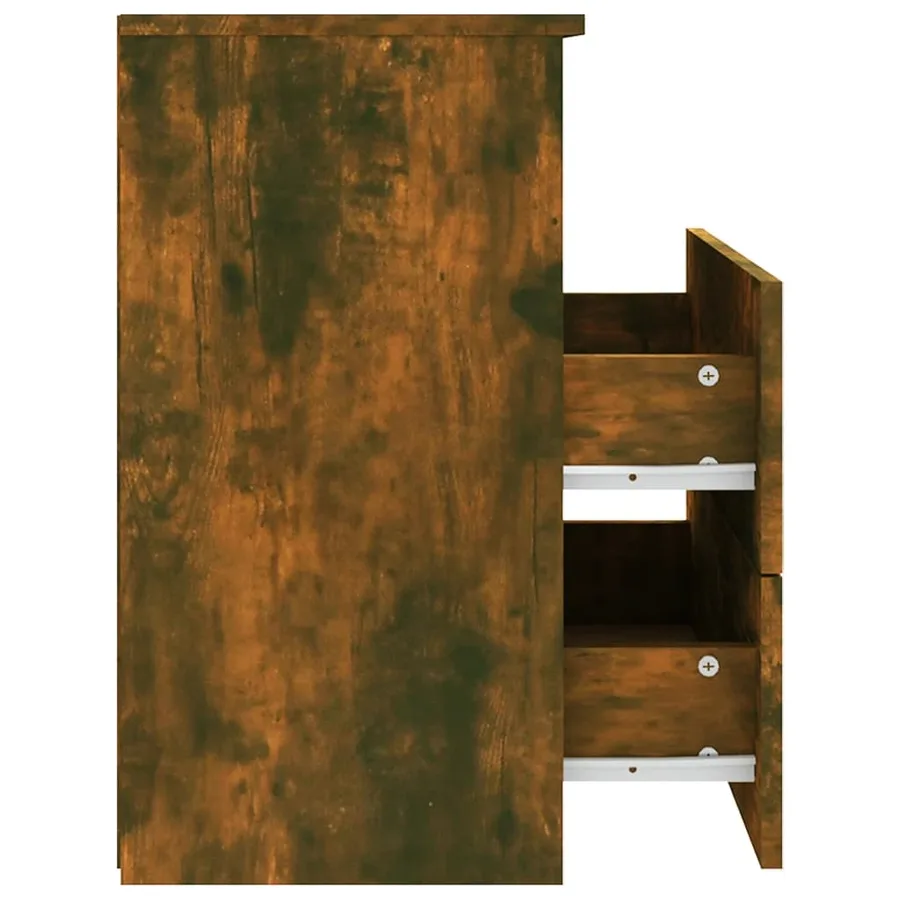 Table de chevet Chêne fumé 50x32x60 cm - 6