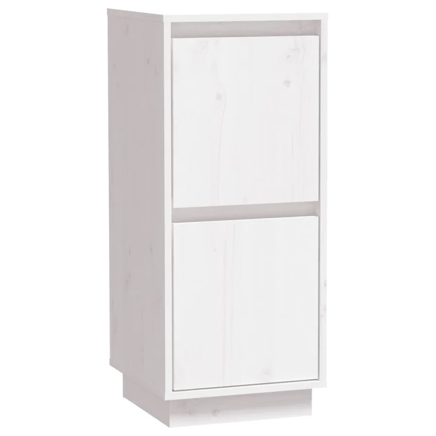 Buffets 2 pcs Blanc 31,5x34x75 cm Bois massif de pin - 4