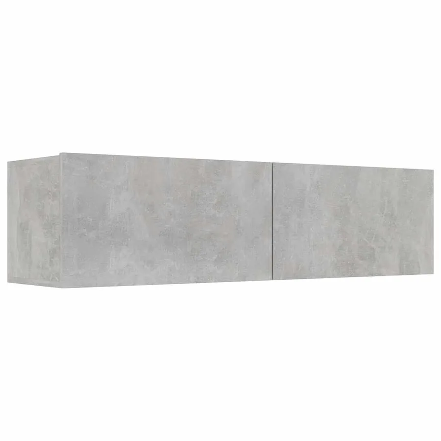 Meuble TV Gris béton 120x30x30 cm Bois d’ingénierie - 2