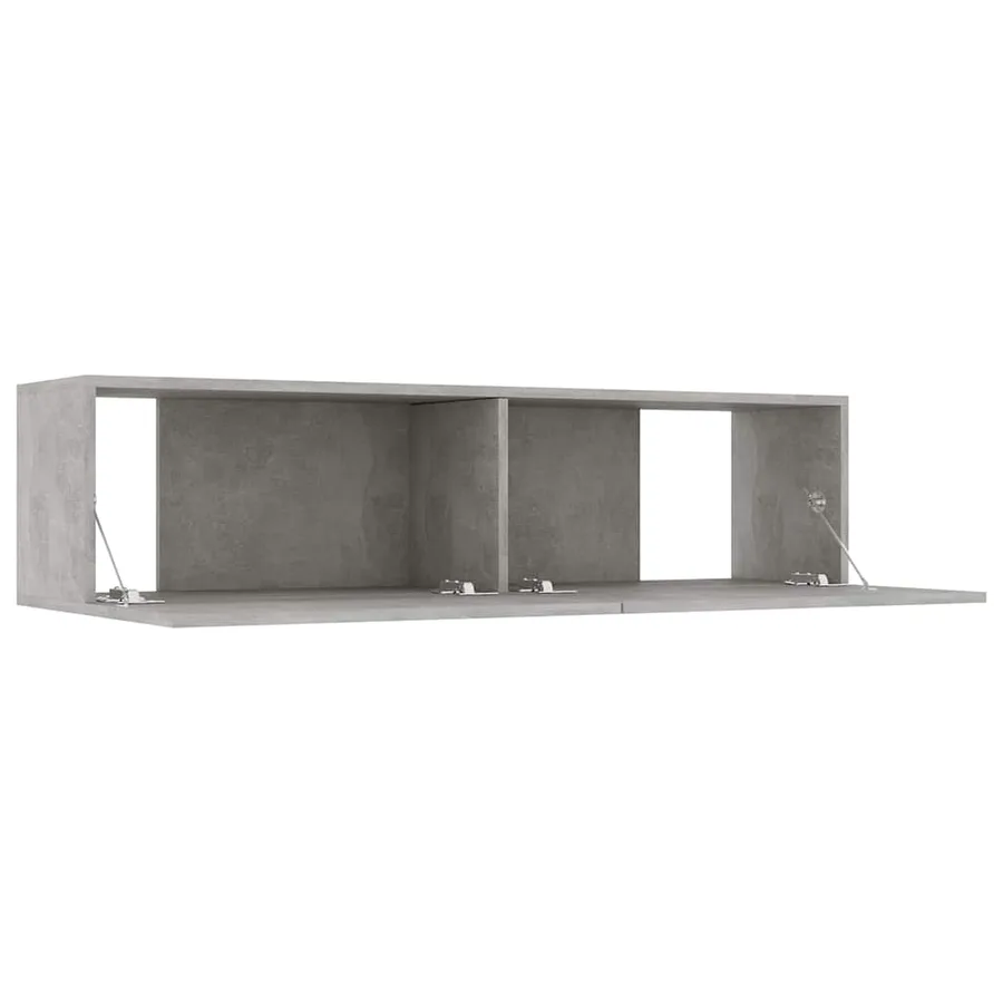 Meuble TV Gris béton 120x30x30 cm Bois d’ingénierie - 5